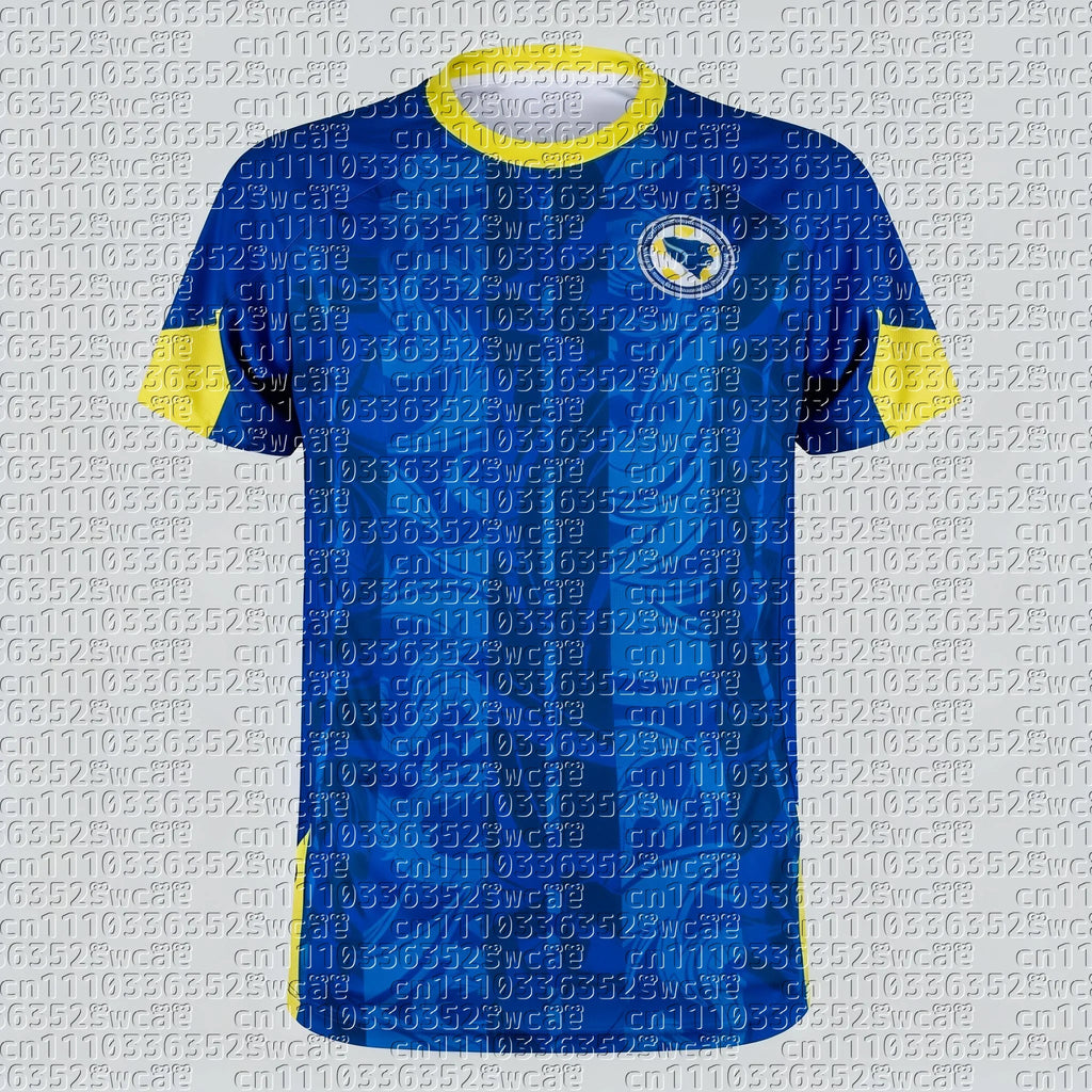 2026 Bosnia and Herzegovina Men's Sports Jersey Crew Neck T-shirt  Breathable Football Training Shirt Sportswear FamilyMatching