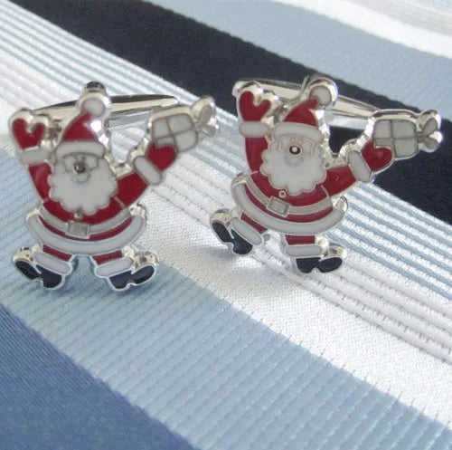 Fashion Gift Cufflink Cuff Link 1 Pair Big Promotion Snowflake Beard Santa Moustache Dad Father's Day Pumpkin