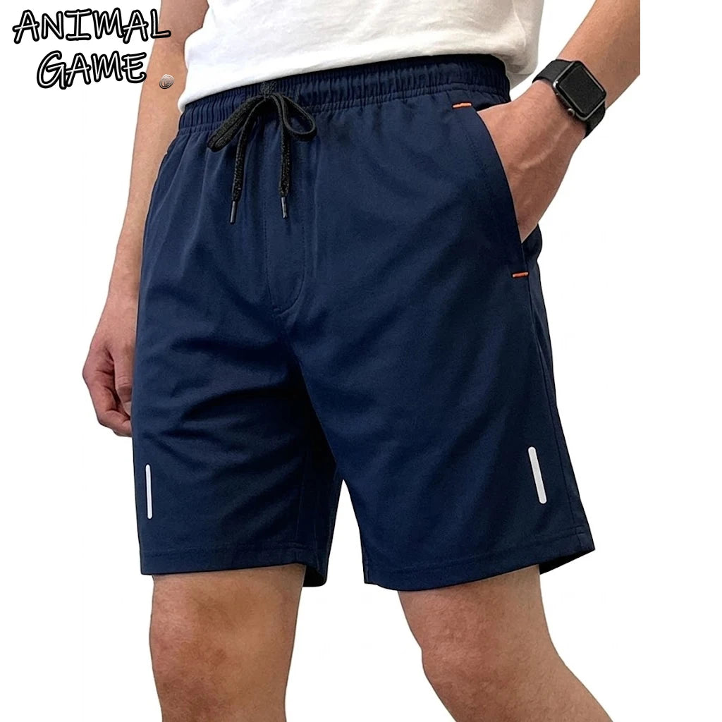 Summer Shorts Pants Men Quick Dry Athletic Workwear Casual Gym Man Outdoor Hiking Shorts Pants Beach Zipper Pocket Sweatpants