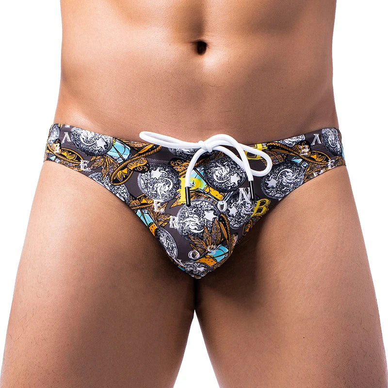 New Board Shorts Swimsuit Sexy Swimwear Men Briefs Swimming Trunks for Bathing Suit Men Beachwear