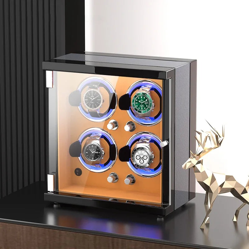 Silent Mechanism Movement Watch Winding Device Household Automatic Rotator Watches Winder Men Mechanical Wrist Watch Storage Box