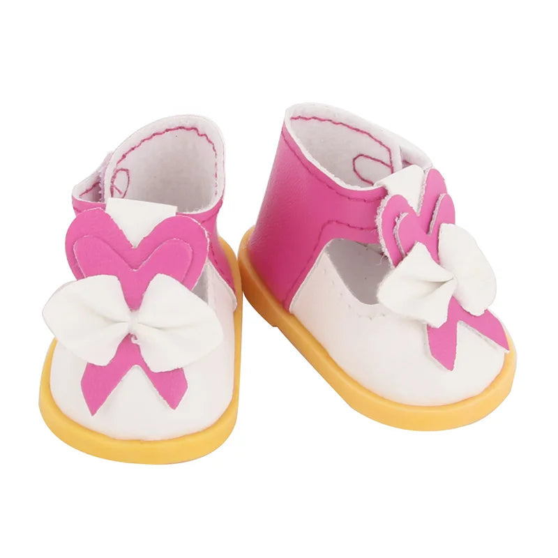 5.5cm Lovely Bow Doll Shoes For 14 Inch American& EXO Doll 1/6 New Mini Shoes Boots Accessories For 32-33 Russia DIY Doll,Nancy