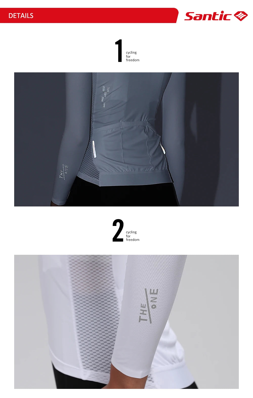 Santic Women's Summer New Cycling Jerseys  Long Sleeve Breathable Quick Dry Summer Comfortable Cycling Jerseys  KL25C01181