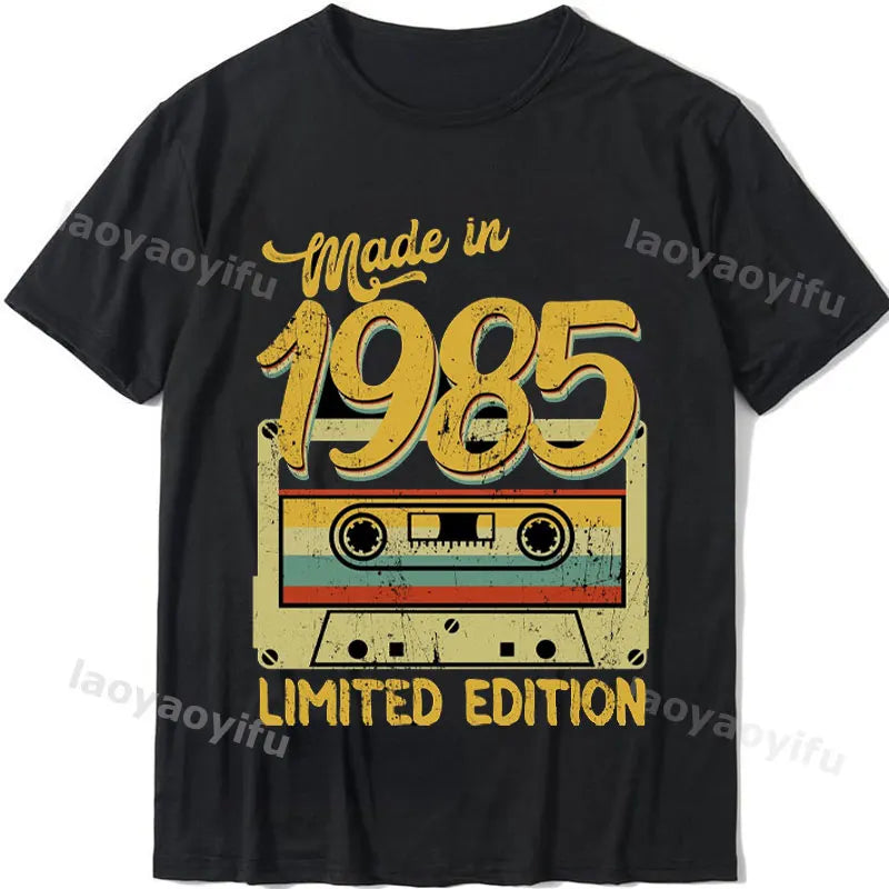2024 Unisex Summer Tops Tshirt Vintage 1984 Classics Tshire Streetwear Printed T-shirt Top  Retro Style Tshirt
