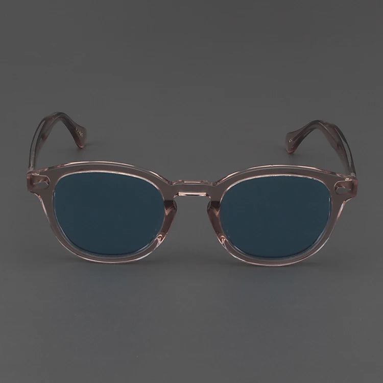 Johnny Depp Sunglasses Man Polarized Sun Glasses Luxury Brand Vintage Acetate Frame Blue Night Vision Goggles Woman