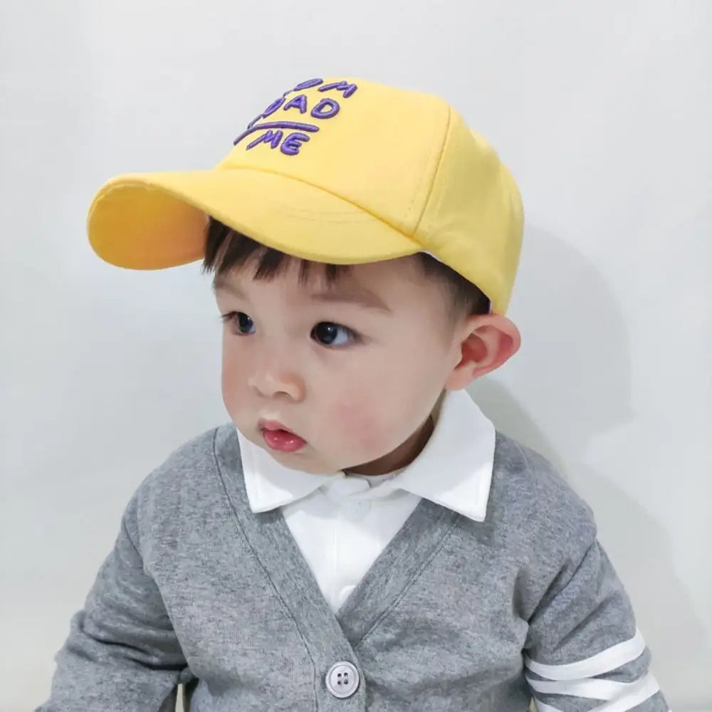 Children's Hats Spring Autumn Boys Girls Duckbill Hats Casual Baby Caps Fashion Cute MOM+DAD=ME Embroidery Sun Hats