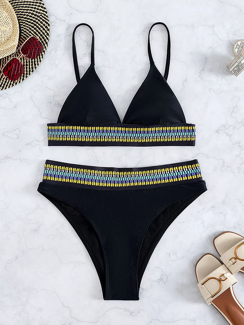 Bandeau High Waist Bikini One Shoulder Swimwear Women 2026 Printed Sexy Bikini set Retro Swimsuit Female Bathing suit