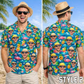 Hot Custom Face Hawaiian Shirt, Funny Summer Beach Shirt, Personalized Tropical Vacation Party, Gift for Men Dad Husband