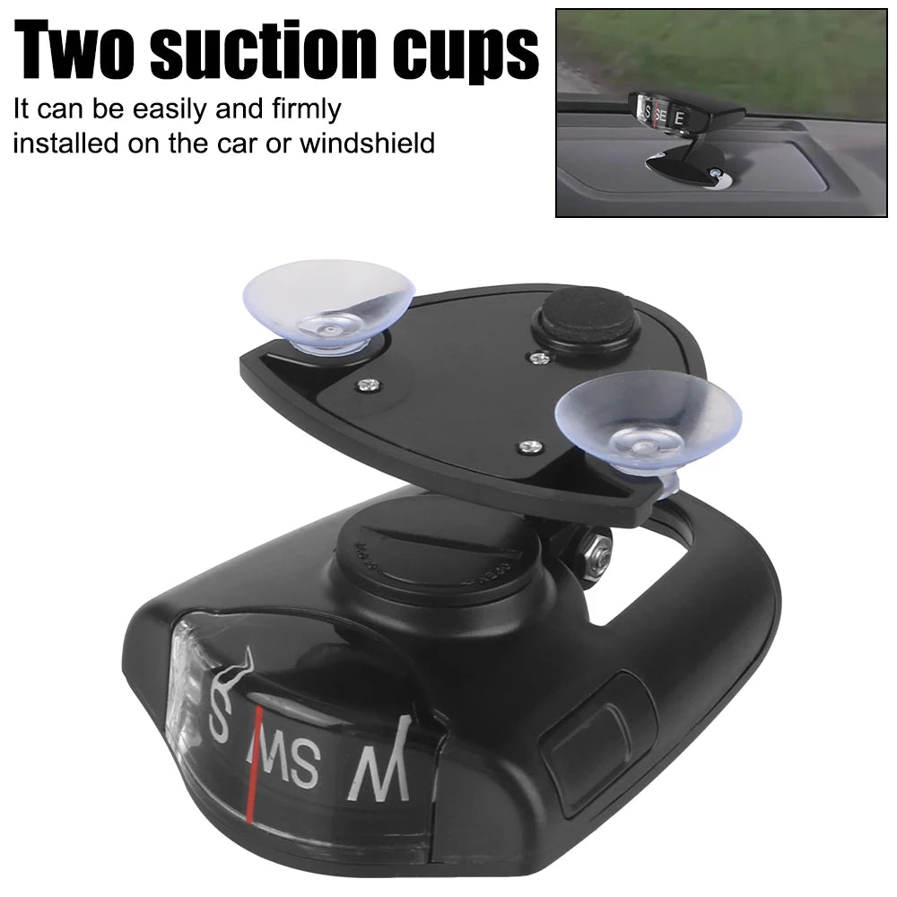 Accessories Adjustable Suction Cups Ornament Auto Compass Vehicle Mounted For Outdoor Car Boat Cycling Hiking Car Guide Ball