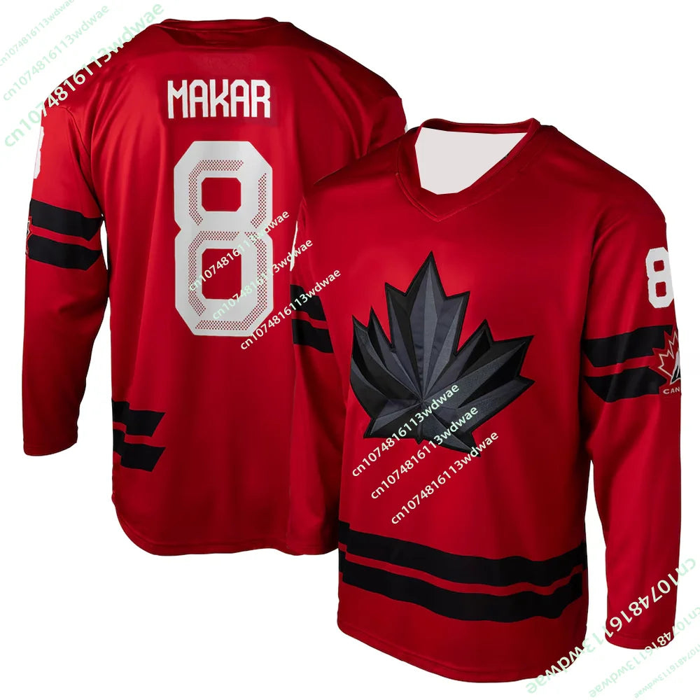 2026 New Arrival Canada Ice Hockey Game Jersey McDavid Fan Special Hockey Jersey Men's Long-Sleeve Athletic T-Shirt Family Kids