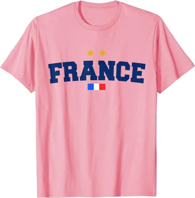 Soccer France Flag T-Shirt French Pride Tee France Football Two Stars Third Loading Clothes Frenchman Sport Foot Fan Team Jersey