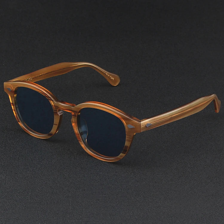 Johnny Depp Sunglasses Man Polarized Sun Glasses Luxury Brand Vintage Acetate Frame Blue Night Vision Goggles Woman