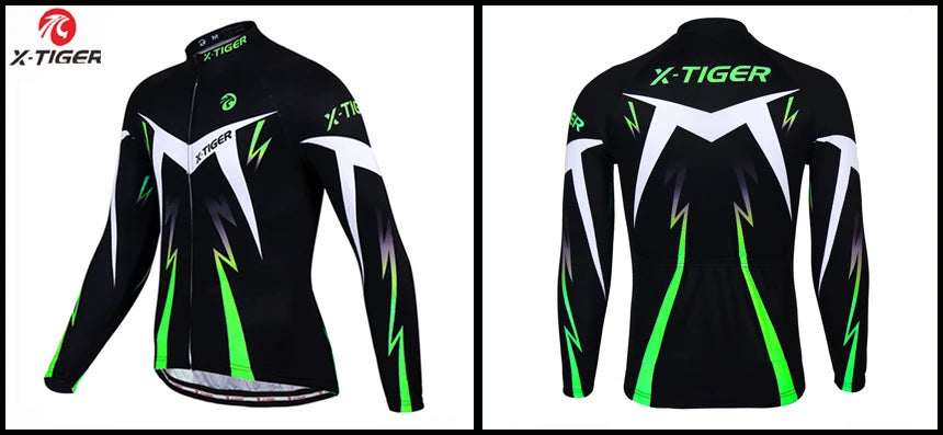 X-TIGER Cycling Jersey Men Long Sleeve MTB Bicycle Cycling Clothing Mountain Bike Sportswear Breathable MTB Shirts Basic Series