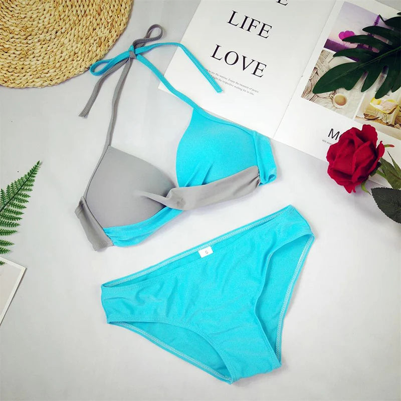2026 Sexy Bikini Push Up Swimwear Women Biquini Feminino Mujer Swimsuit Tanga Swimming Bathing Suit Bikinis Set 3XL