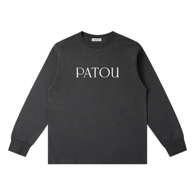 Exported to Japan Japan Style Luxury brand Cotton letter Printed Couple Tees Summer Harajuku Men/Women Loose Long sleeve Tees