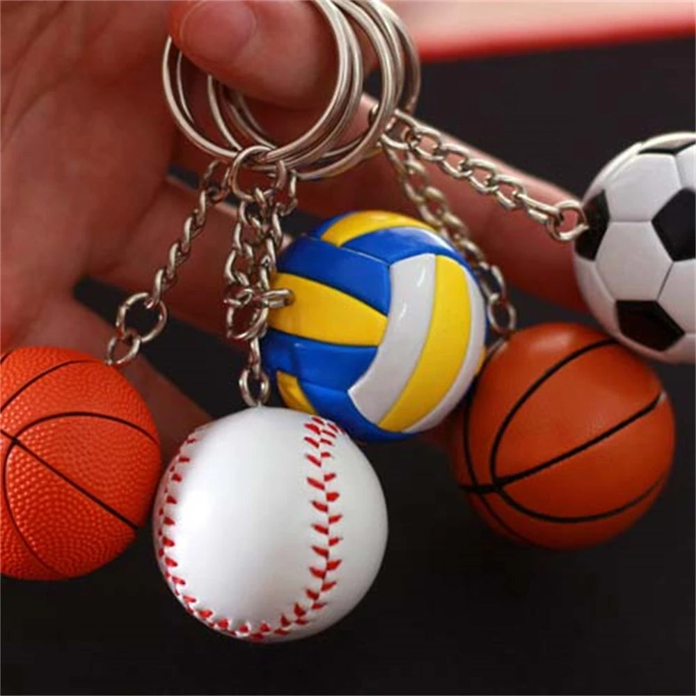 Volleyball Car Accessories Car Pendant Soccer Fun Keychains Key Ring Ball KeyChain Key Holder Bag Pendant