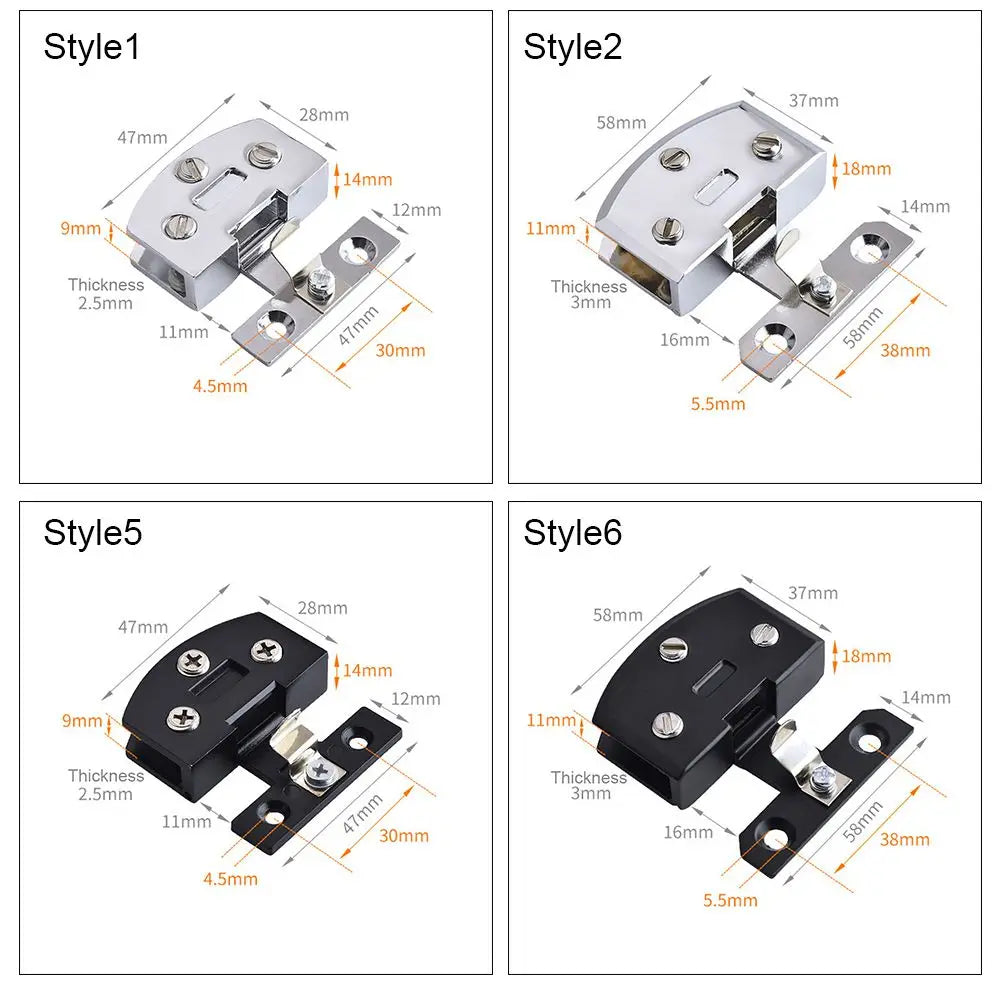 Home No Hole Hardware Furniture Supplies Cabinet  Hinge Clip Window Accessories Glass Door Hinge