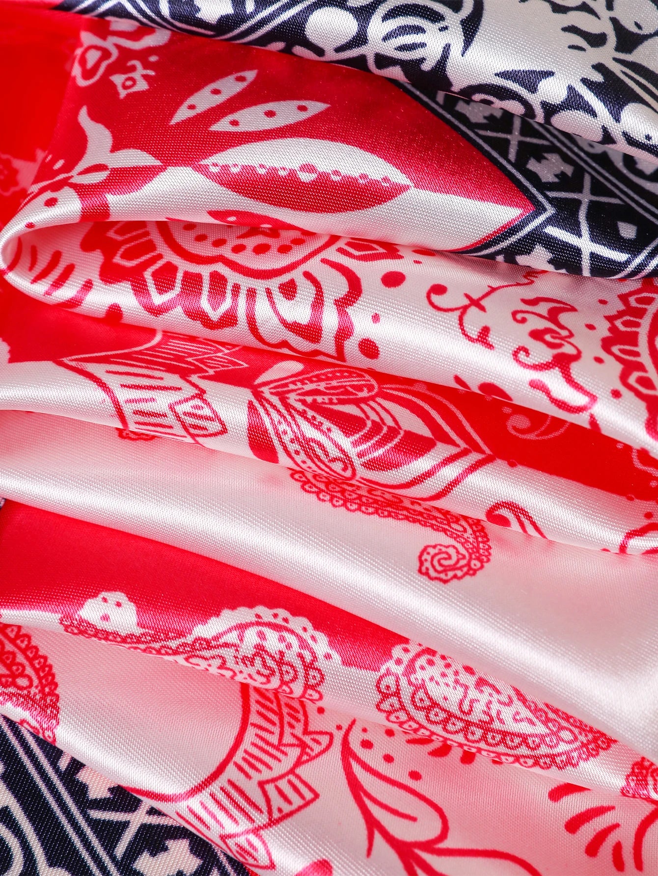 90*90cm Hair Scarf Women Fashion Designer Beautiful Flowers Foulard Soft Satin Shawl Kerchief Square Silk Scarfs Neck Headscarf