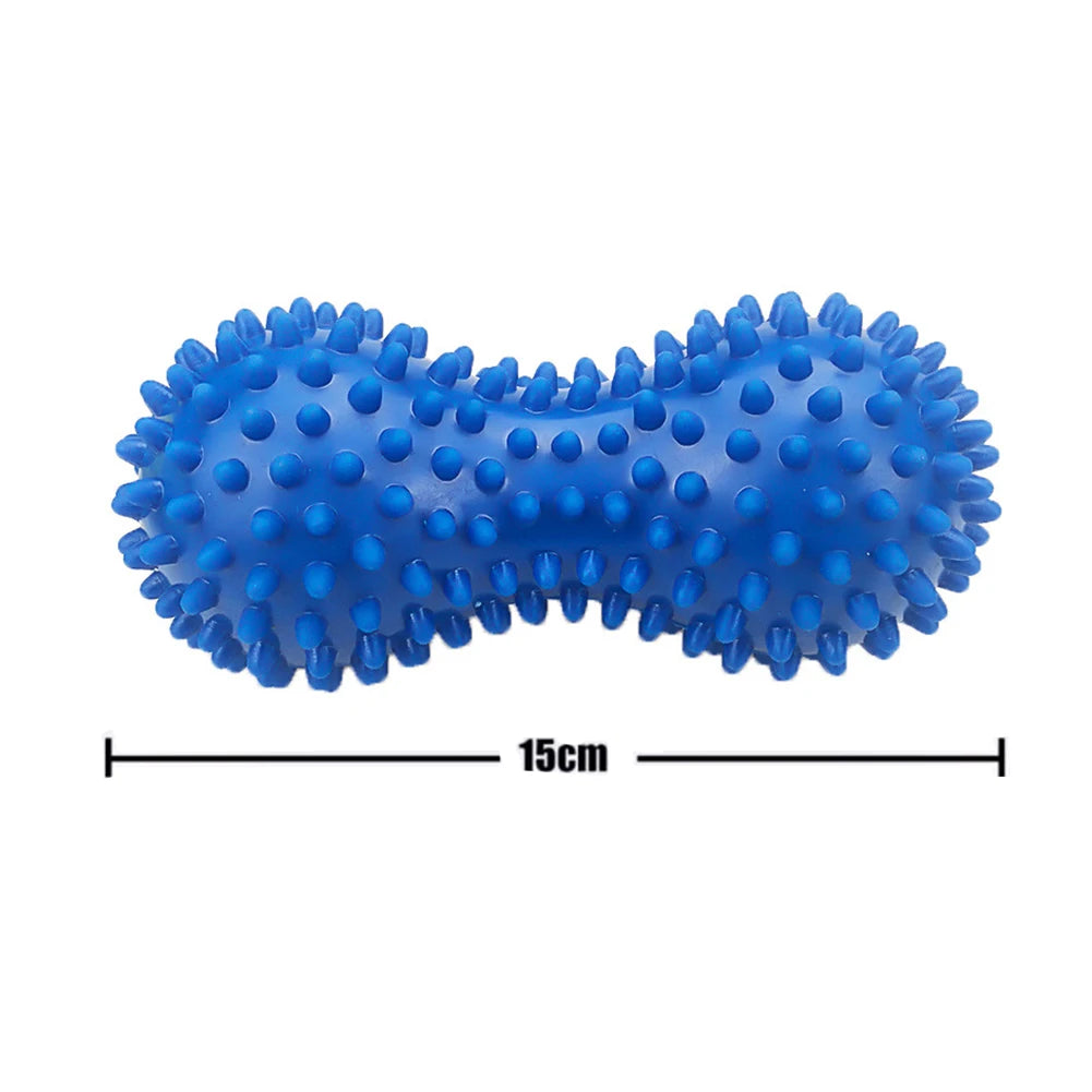 Foot Massage Roller Peanut Double Lacrosse Spiky Ball Myofascial Balls for Plantar Fasciitis Mobility Back Foot Arch Pain Relief