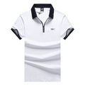 TACE&SHARK Solid Color Embroidery Polo Shirt Summer Fashion Men Business Shark Polos Tops Mens Casual Dark Blue White Clothing