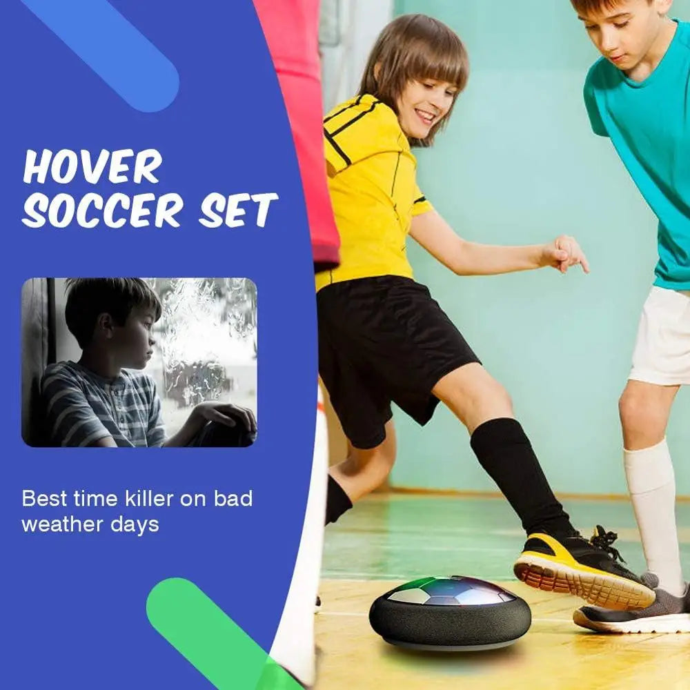 18/11cm Electric Soccer Ball Suspended  Football Toys Soccer Gliding Air Cushion Floating Foam Football Kids Gift with LED Light