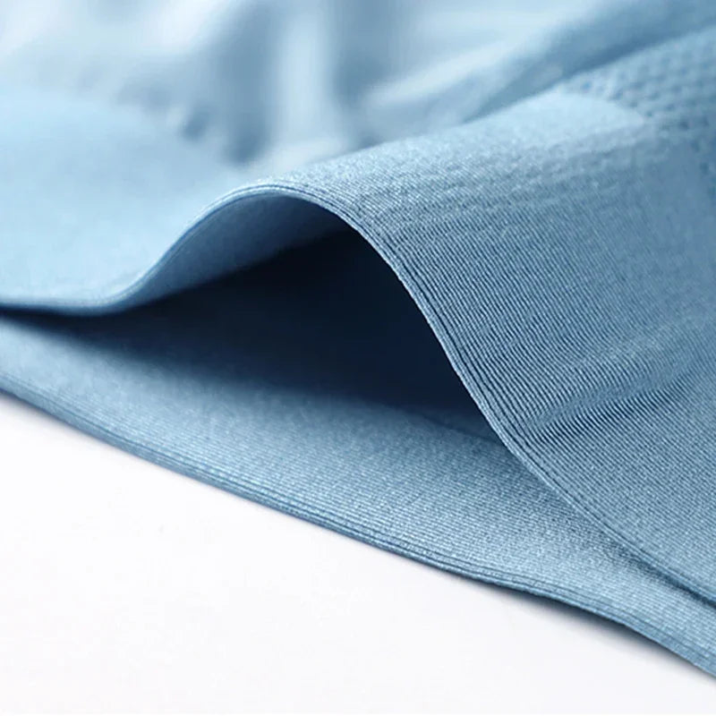 MiiOW 3Pcs Summer Ice Silk Men Boxer Underwear Seamless Mesh Breathable Men's Panties Cotton Crotch Man Underpants Man Boxers