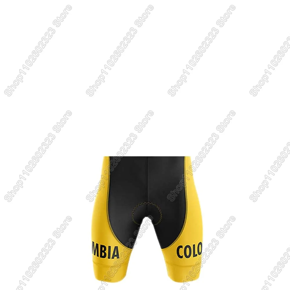 Colombia Team 2025 Cycling Jersey Set Summer Bicycle Clothing Road Bike Shirts Suit Bicycle Bib Shorts MTB Ropa Maillot