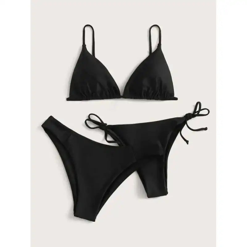 Brazilian Swimsuit Women Sexy Bikini Set Push-up Padded Bra Thong Two Pieces Swimwear Beachwear Bathing Suit Femme