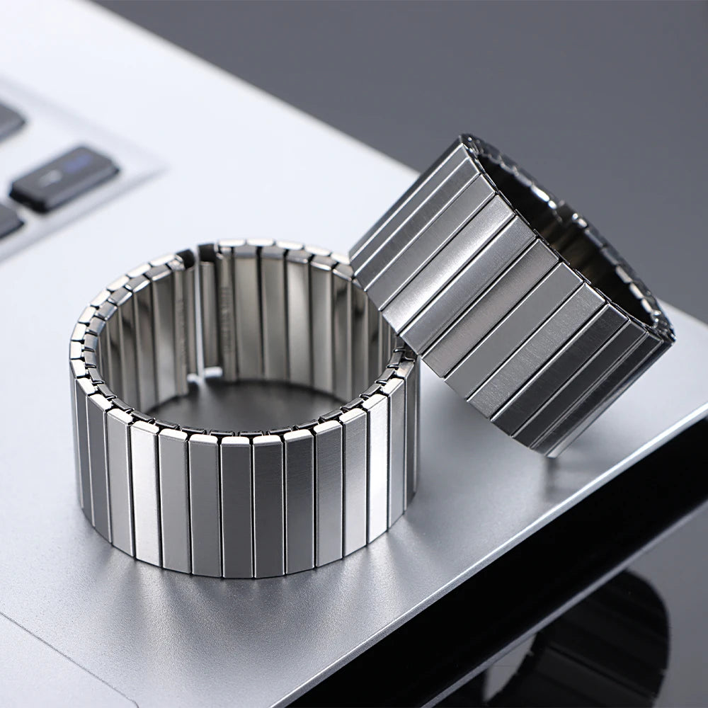 14mm 16mm 18mm 20mm 22mm Stainless Steel Elastic Stretch Strap Watch Band Accessories Bracelet Metal Expansion Strap Wristband