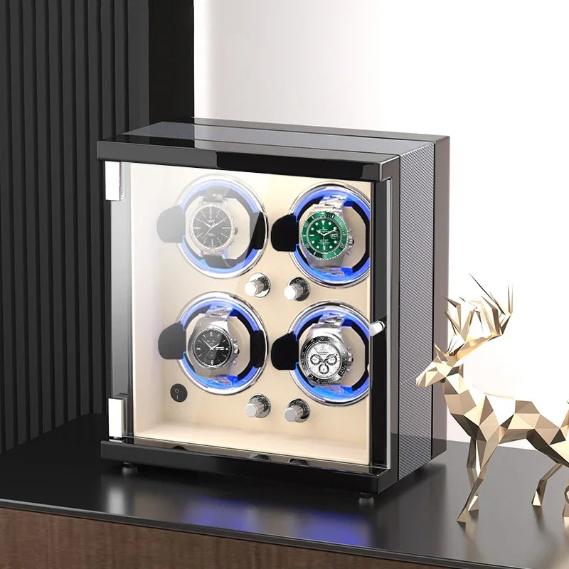 Silent Mechanism Movement Watch Winding Device Household Automatic Rotator Watches Winder Men Mechanical Wrist Watch Storage Box