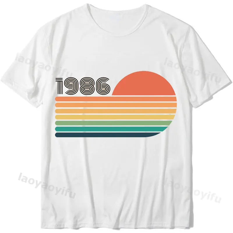 2024 Unisex Summer Tops Tshirt Vintage 1984 Classics Tshire Streetwear Printed T-shirt Top  Retro Style Tshirt