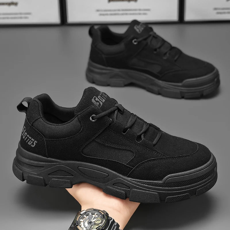 Hiking Shoes Sporty Simple Comfortable Men's Spring New Breathable Anti Slip Wear Breathable Fashionable Trendy Board Shoes
