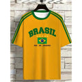 3D Printed Brazil Flag T Shirt For Men Brazilian Sports Pattern T-Shirts Summer Fashion Casual O-Neck Tees Loose Short Sleeves