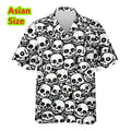 Man Shirt Horror Skull Flower 3D Print Men's Clothing Summer Casual Hawaii Beach Hawaiian Harajuku Hip Hop Holiday Shirt Tops