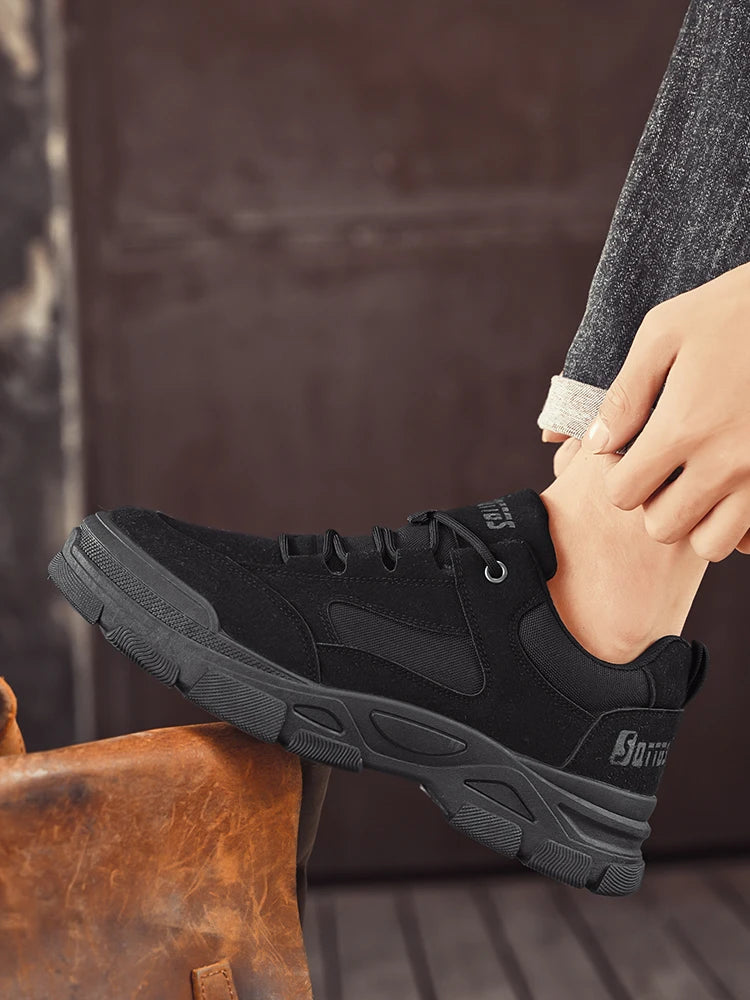 Hiking Shoes Sporty Simple Comfortable Men's Spring New Breathable Anti Slip Wear Breathable Fashionable Trendy Board Shoes