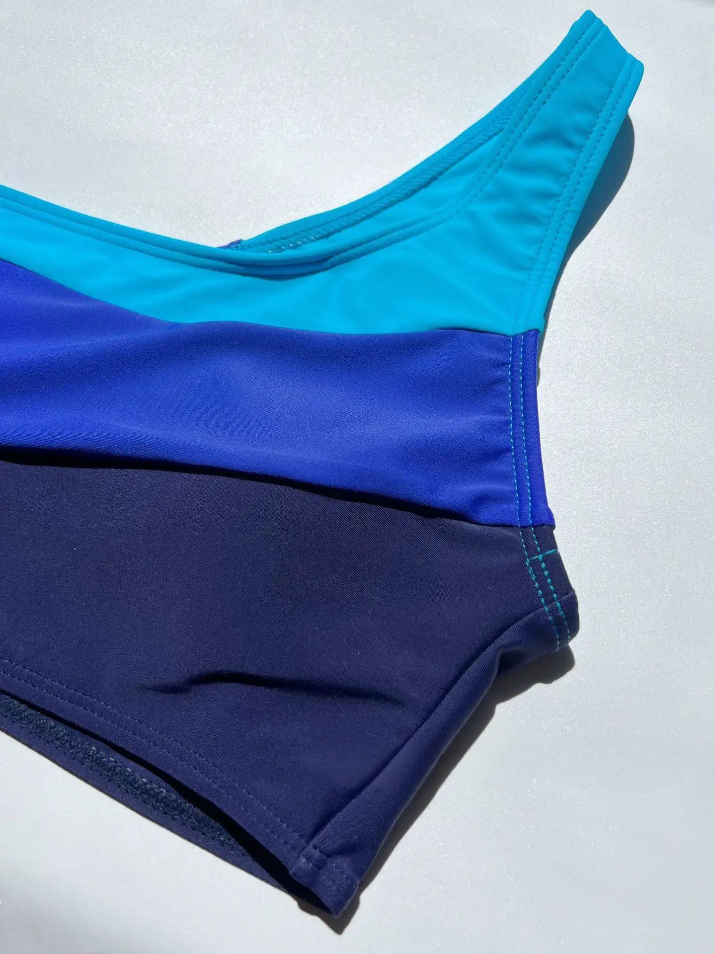 Cikini One-Piece Swimsuit With Colorblock Hollow-Out One Shoulder Neckline Summer Beach Swimwear Bathing Suit For Women