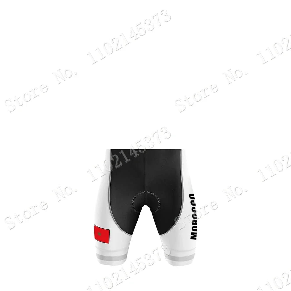 Morocco National Team 2024 Cycling Jersey Set Summer Cycling Clothing Road Bike Shirts Suit Bicycle bib Shorts MTB Maillot