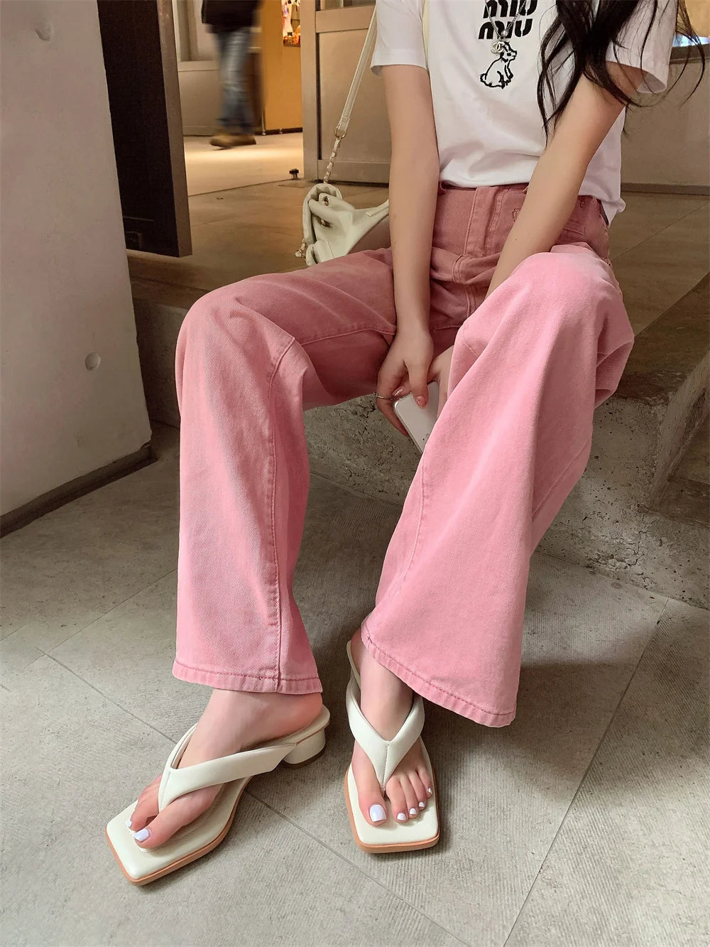 Women's flip-dlop slides sheepskin soft comfortable casual female outdoor beach holidays sandals summer shoes for women slippers