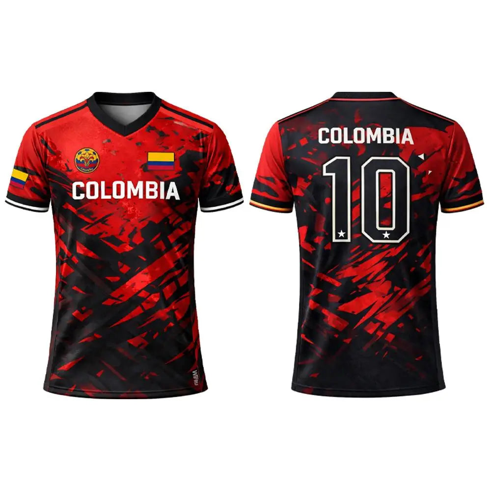 Colombia Flag 3D Printed Jersey Summer Outdoor Sports Breathable Short-sleeved Football Training Top Unisex Casual  Tee Moto