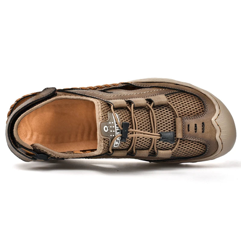 New Mens Sandals Summer Breathable Mesh Sandals Men Outdoor Casual Lightweight Beach Sandals Fashion Men Shoes Large Size 38-46
