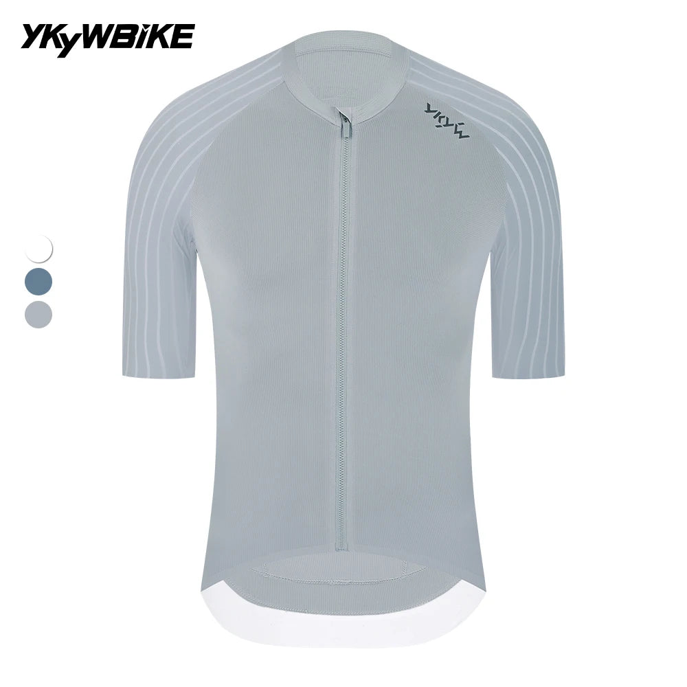 YKYWBIKE Man's Cycling Jersey 2026 Summer Road Bike Shirt YKK Zipper Bicycle Jersey Breathable Aerodynamic Raglan Sleeve