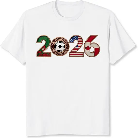 Soccer 2026 Shirts for Women Men USA Shorts Sleeve T-Shirt Football Themed Graphic Tee Top USA Canada Mexico Flags Jersey Gifts
