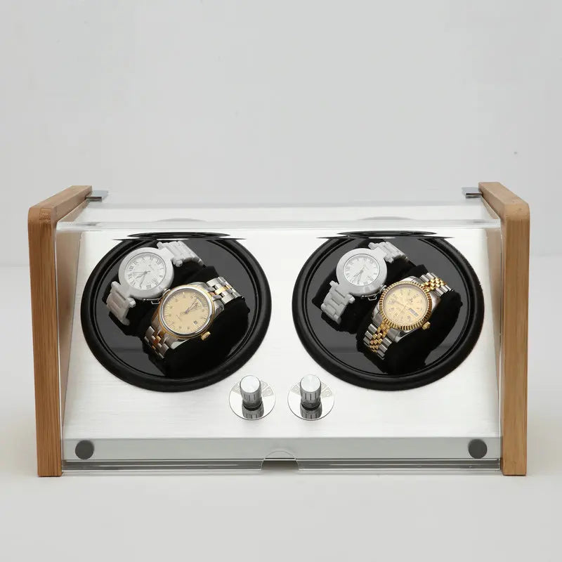 Wooden Watch Winders Silent Automatic Watch Winder Rotating Mechanical Wrist Watches Winder Luxury Watches Storage Boxes
