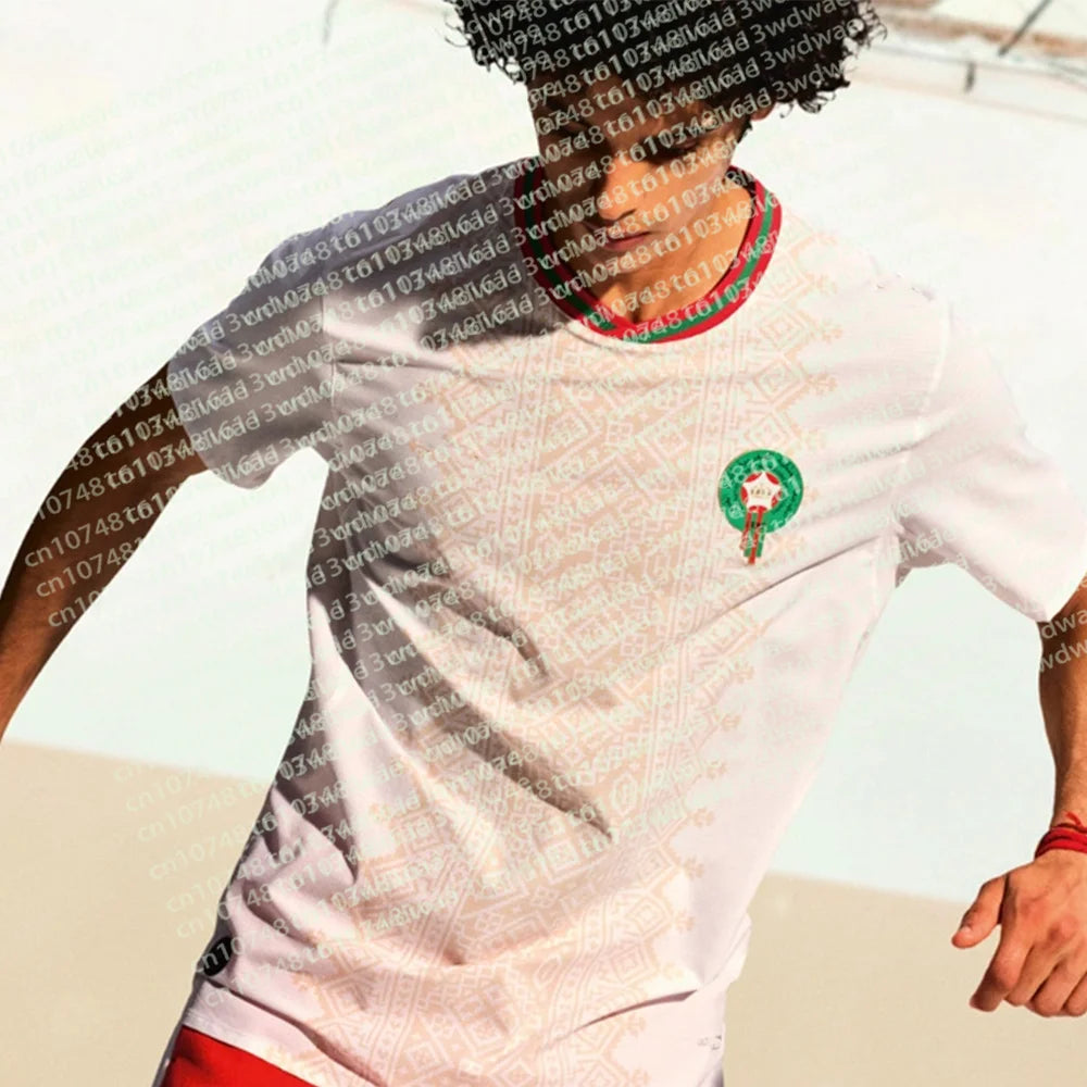 Morocco National Football Team Quick Drying Breathable Shirt Sport Top Fan Gear Comfortable Performance Football Jersey for Kids