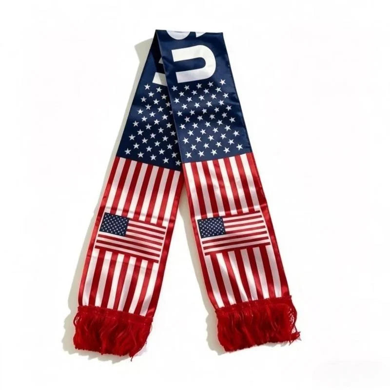 American Flag Scarf/football Scarf Is Perfect for Sports Events and Parties Showing Off Your Enthusiasm Made From Soft Fabric