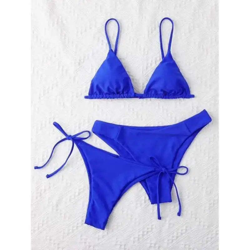 Brazilian Swimsuit Women Sexy Bikini Set Push-up Padded Bra Thong Two Pieces Swimwear Beachwear Bathing Suit Femme