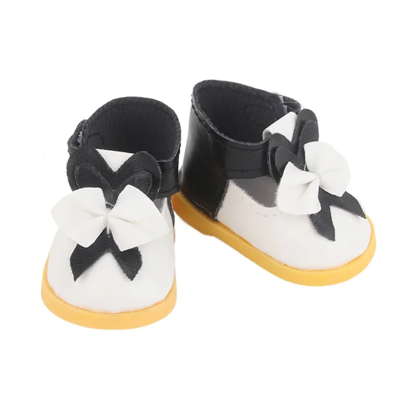 5.5cm Lovely Bow Doll Shoes For 14 Inch American& EXO Doll 1/6 New Mini Shoes Boots Accessories For 32-33 Russia DIY Doll,Nancy