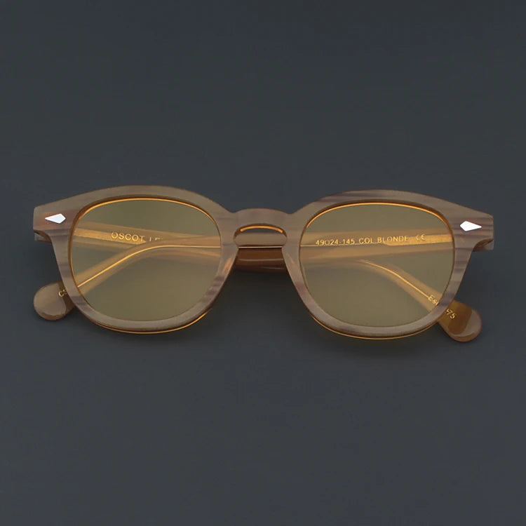 Johnny Depp Sunglasses Man Polarized Sun Glasses Luxury Brand Vintage Acetate Frame Blue Night Vision Goggles Woman