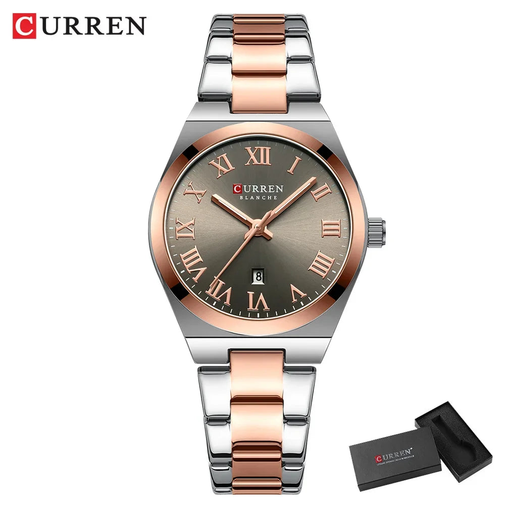 Women Small Face Watch,Stainless Steel Watch Women,Womens Watch with Calendar,Lady Analog Quartz Watch,Ladies Waterproof Watch