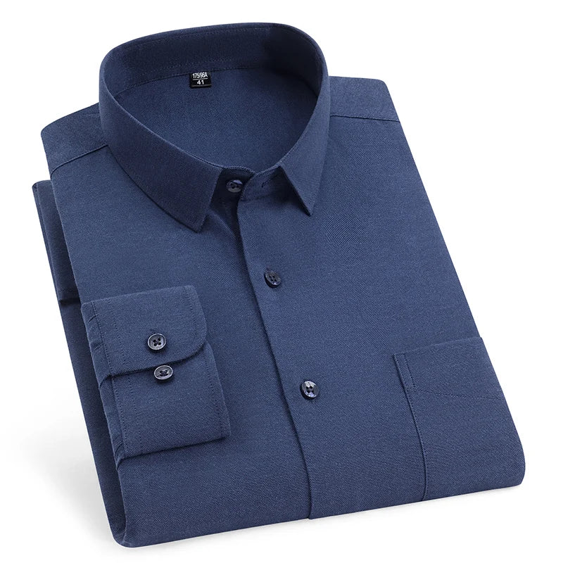 Oversize Long Sleeve Casual Shirts For Man 11XL For 150KGS 100% Cotton Oxford Plaid Business Blouse Daily Top Clothing New Style